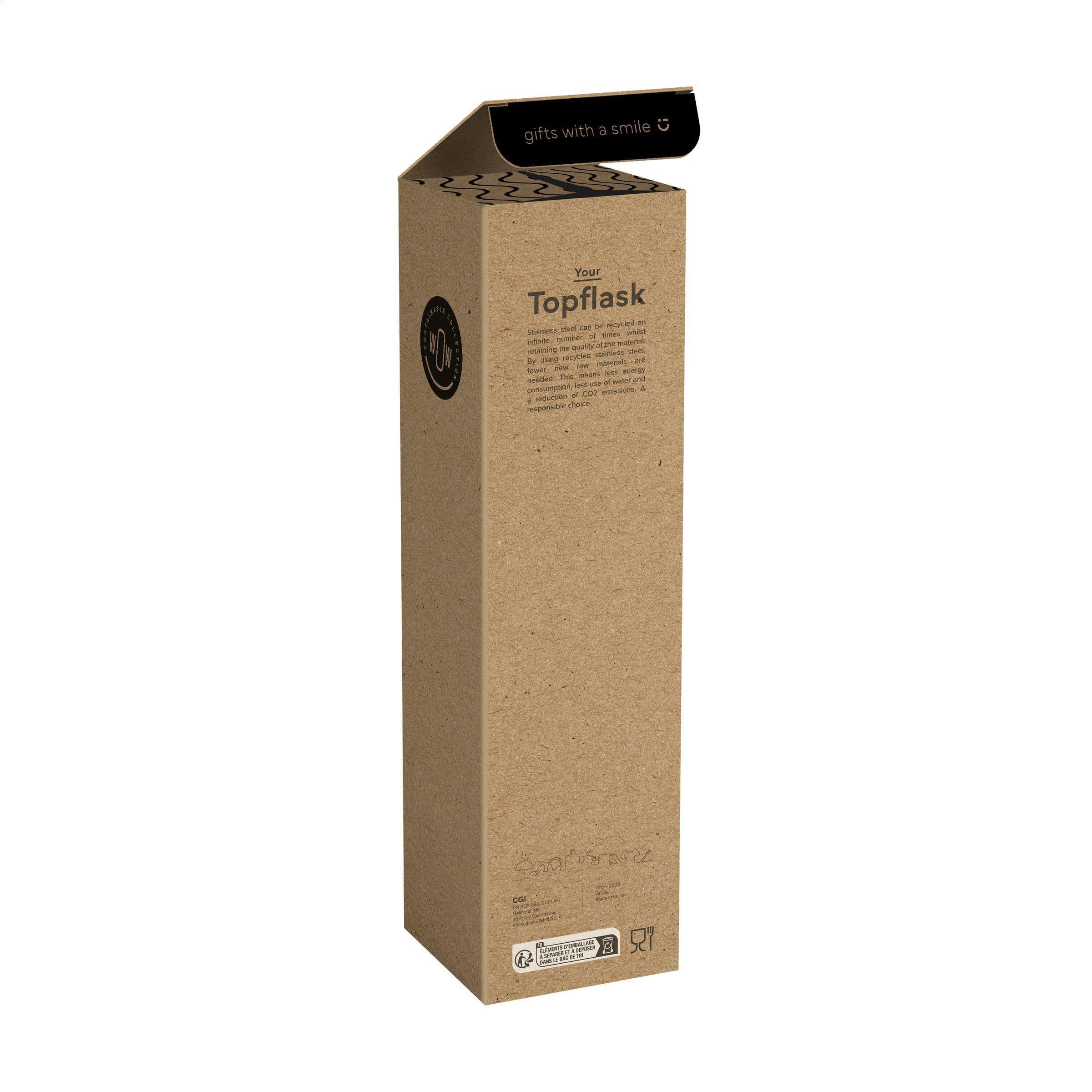 Bouteille Topflask RCS acier recyclé 750 ml en situation