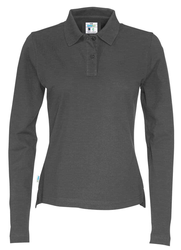 POLO PIQUE MANCHES LONGUES FEMME - CERTIFIÉ GOTS
