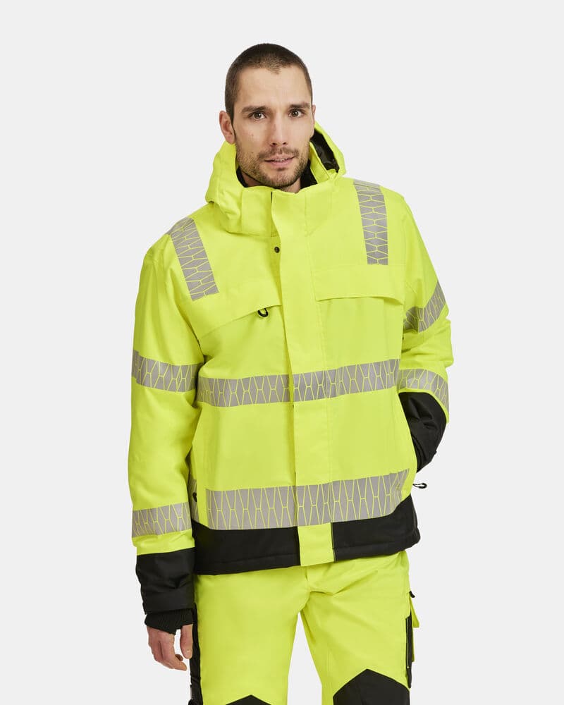 Jobman 1235 Winter Jacket Hi-Vis en situation