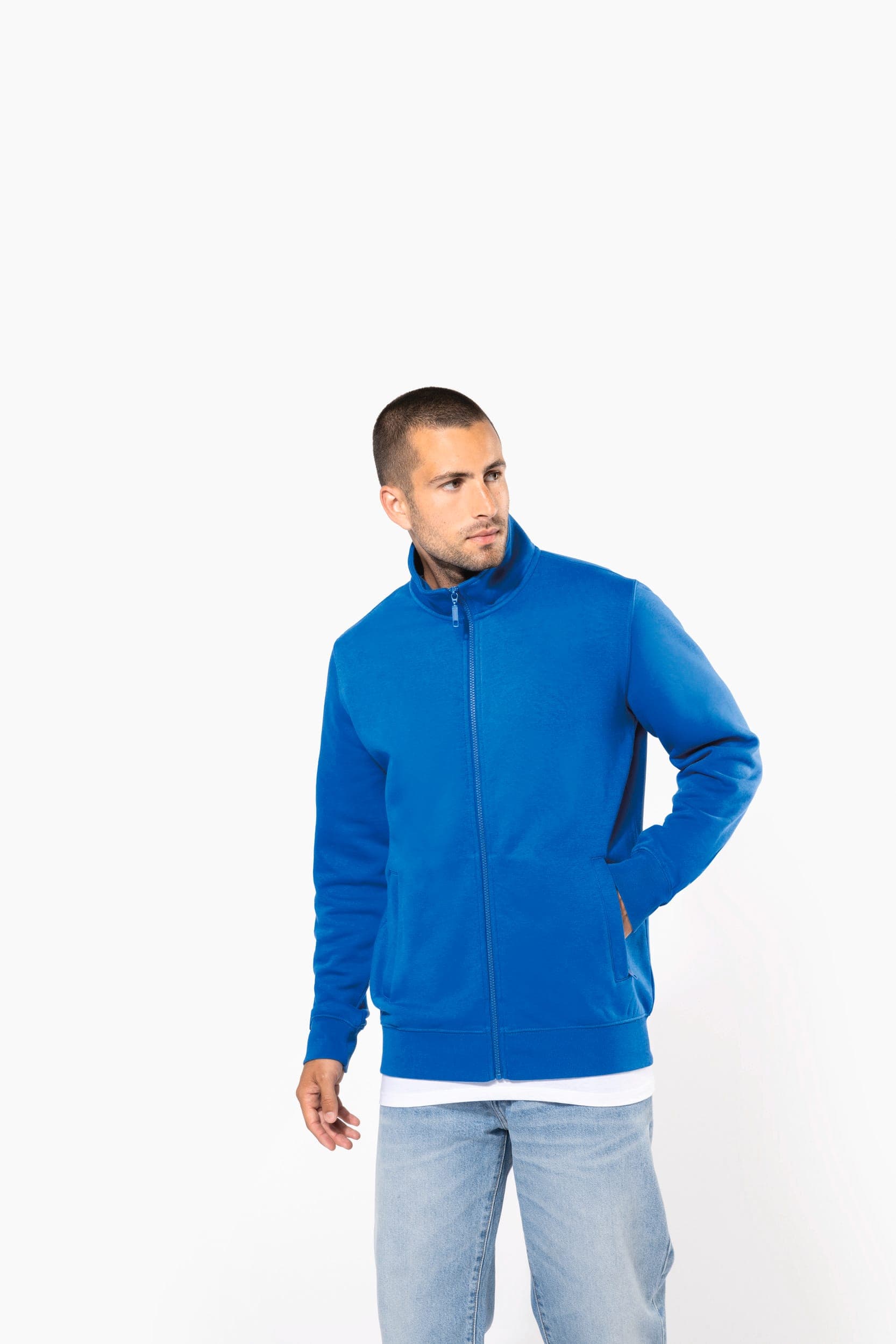 Veste molleton gratté homme en situation