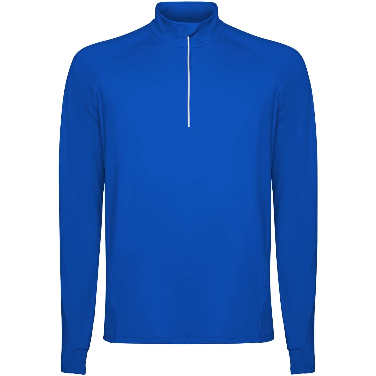 Sweatshirt de 200 g/m² Estambul à manches longues et col demi-zip pour homme coloris Bleu roi