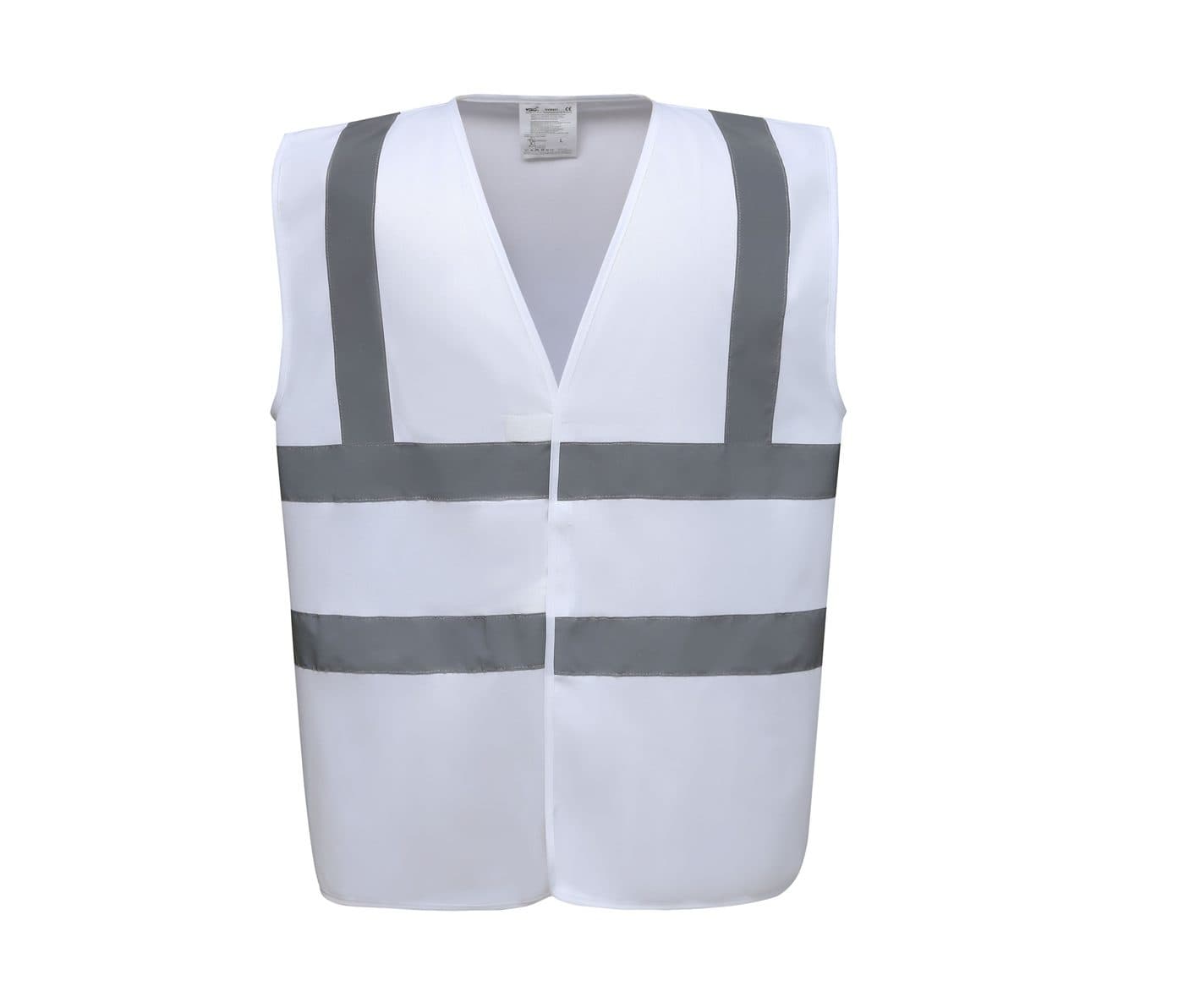HI-VIS 2-BAND AND BRACES WAISTCOAT coloris Blanc