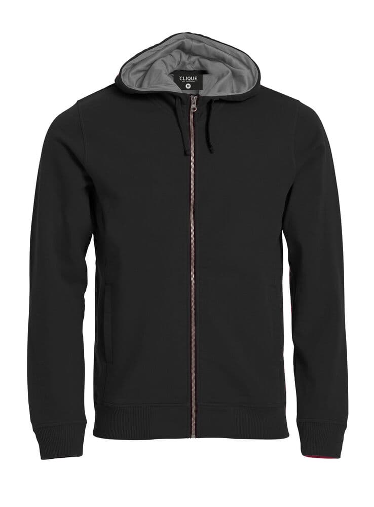 Clique Classic Hoody Full Zip coloris Noir