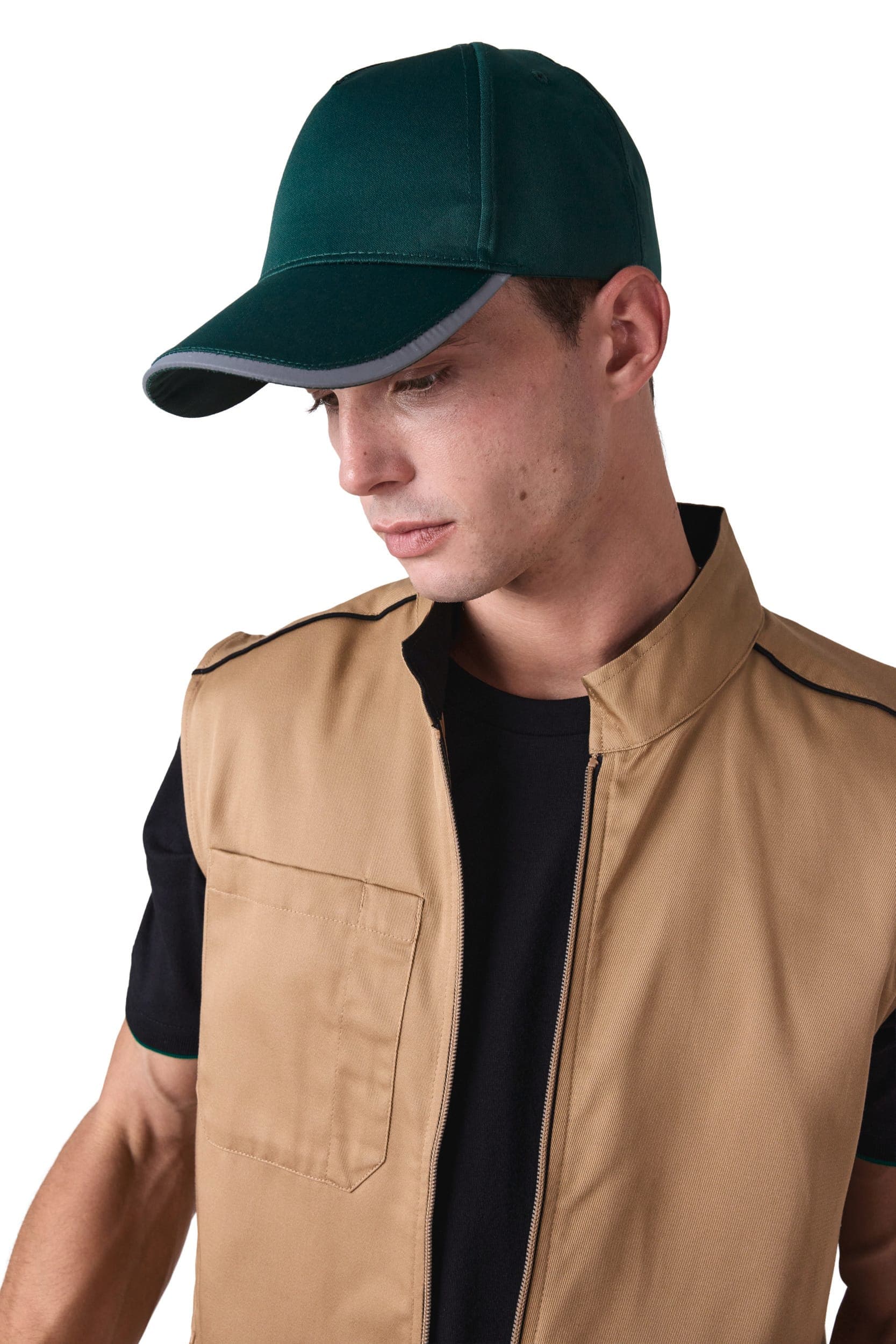 Casquette 5 panneaux en polyester en situation