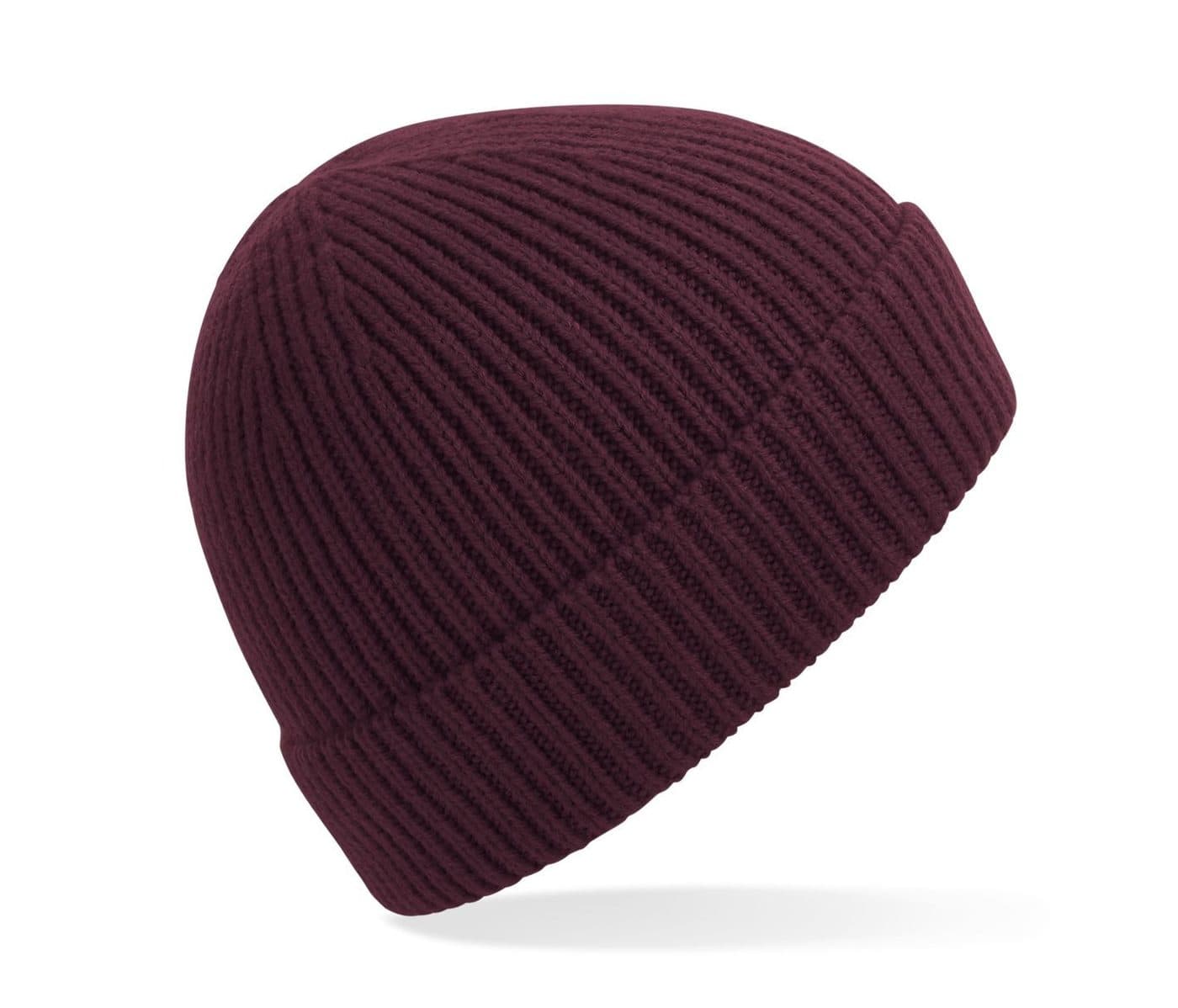 ENGINEERED KNIT RIBBED BEANIE coloris Bordeaux