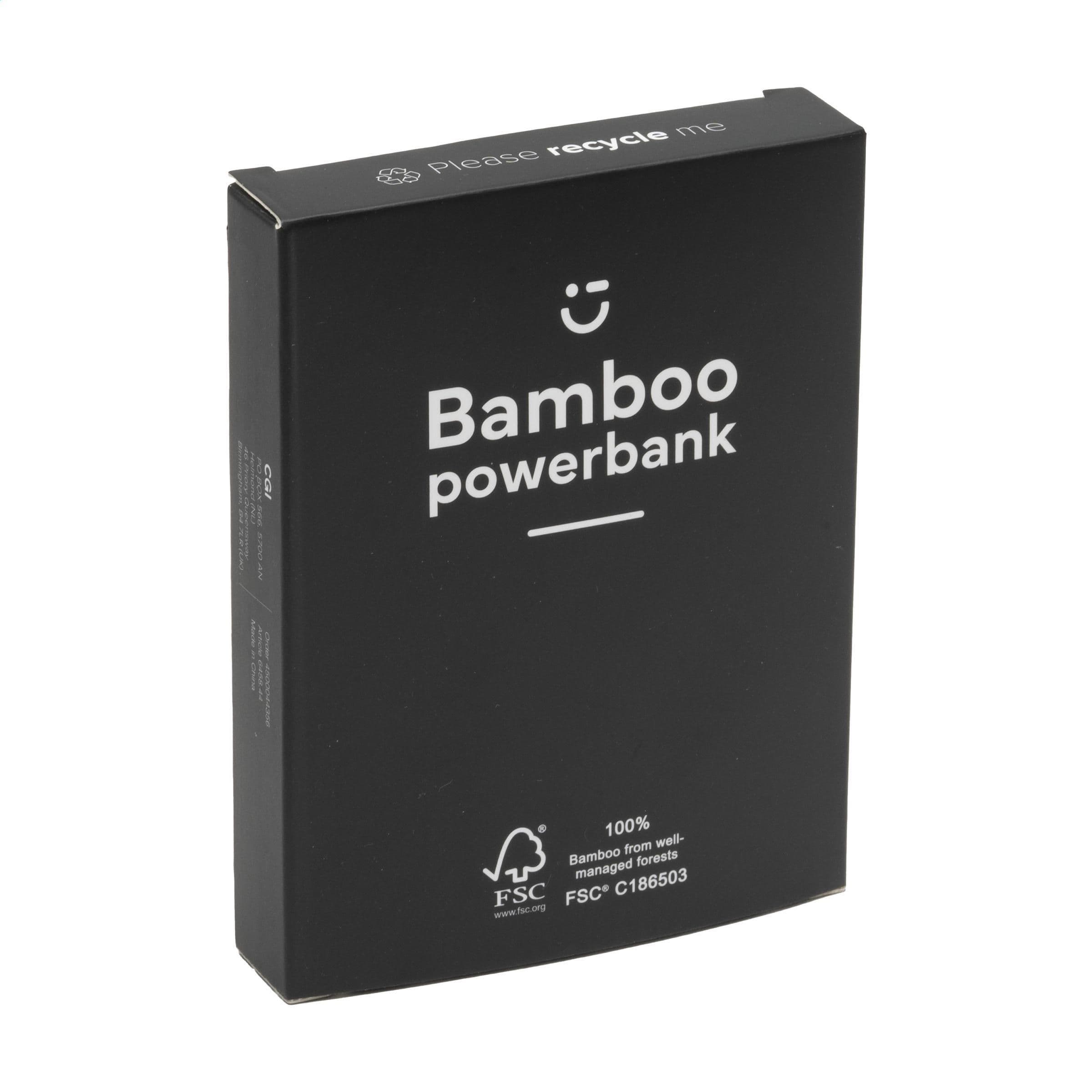 Batterie externe bambou 4000 mAh en situation