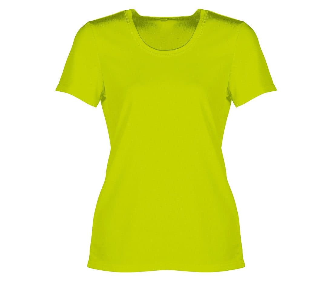 LADIES' NO LABEL SPORT TEE-SHIRT coloris Jaune fluo