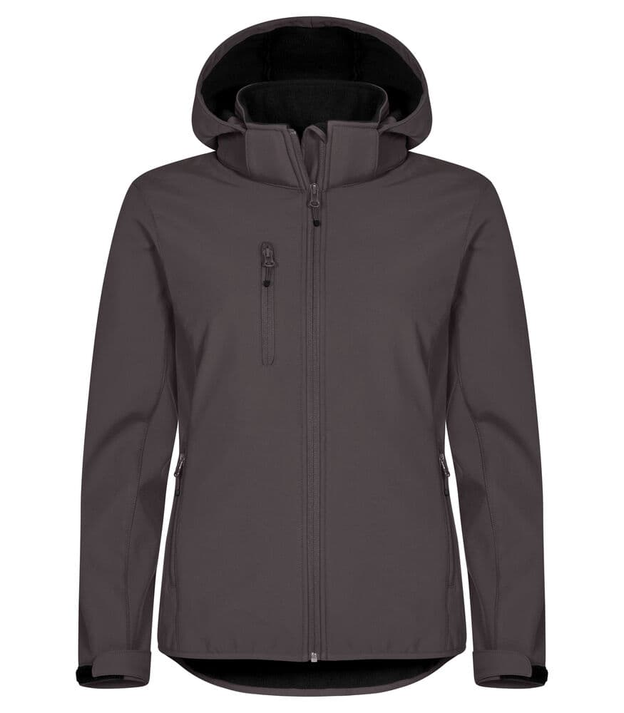 Clique Classic Softshell Hoody Jacket Women coloris Gris foncé