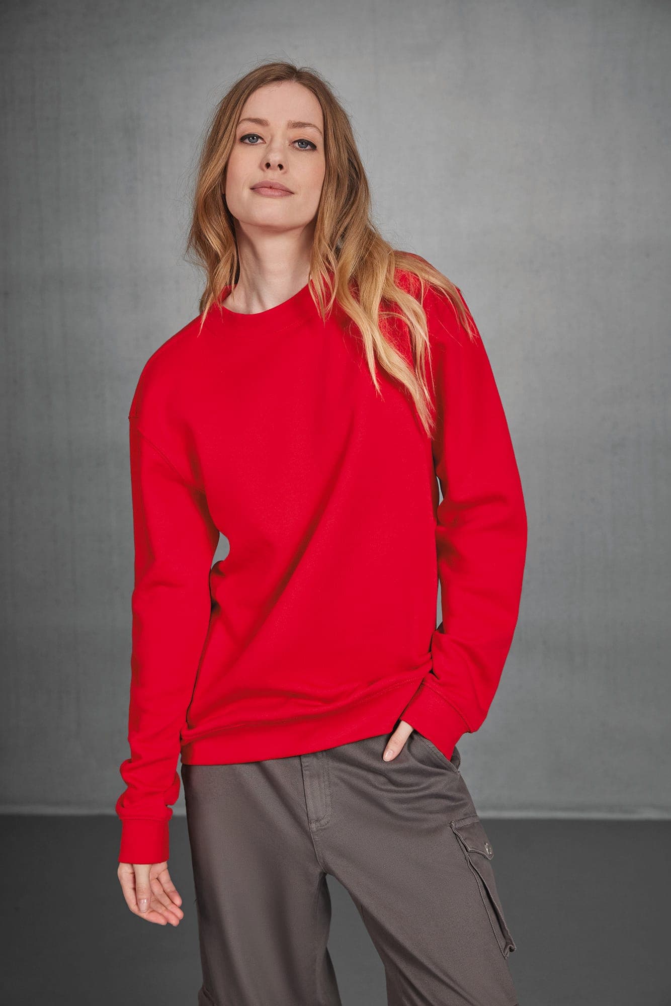 Sweat-shirt col rond en situation