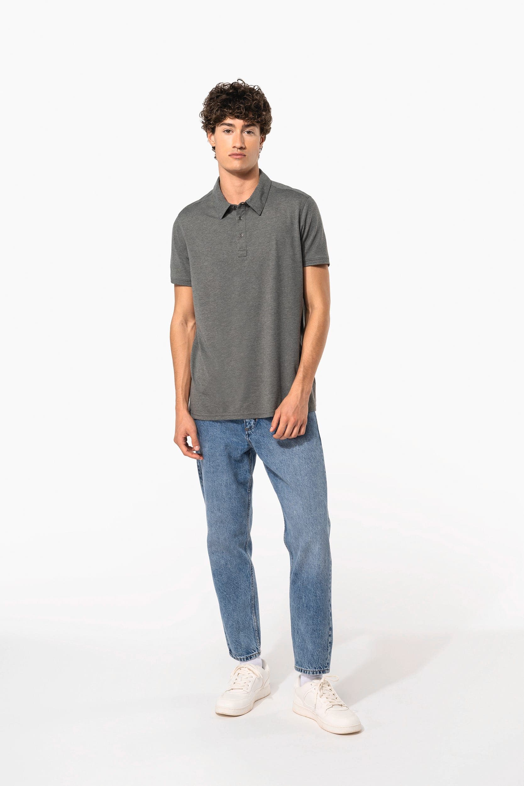 Polo jersey manches courtes homme en situation