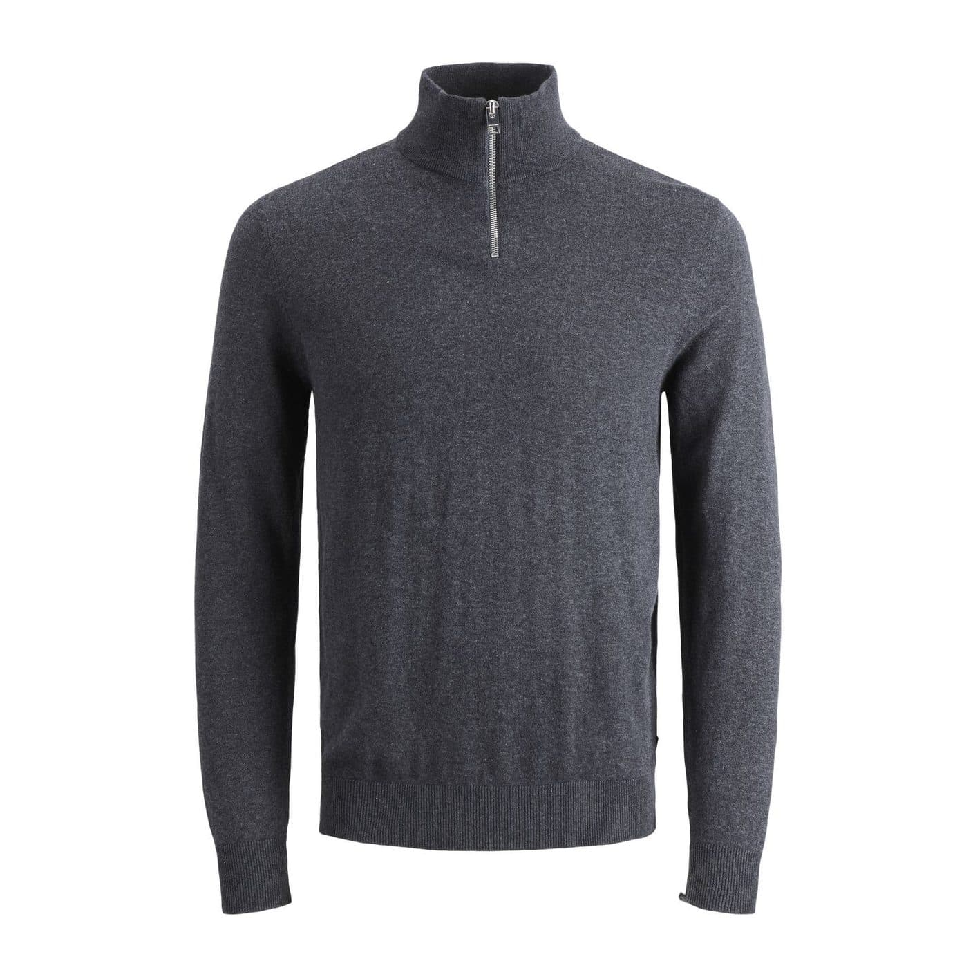 EMIL KNIT HALF ZIP coloris Gris foncé chiné