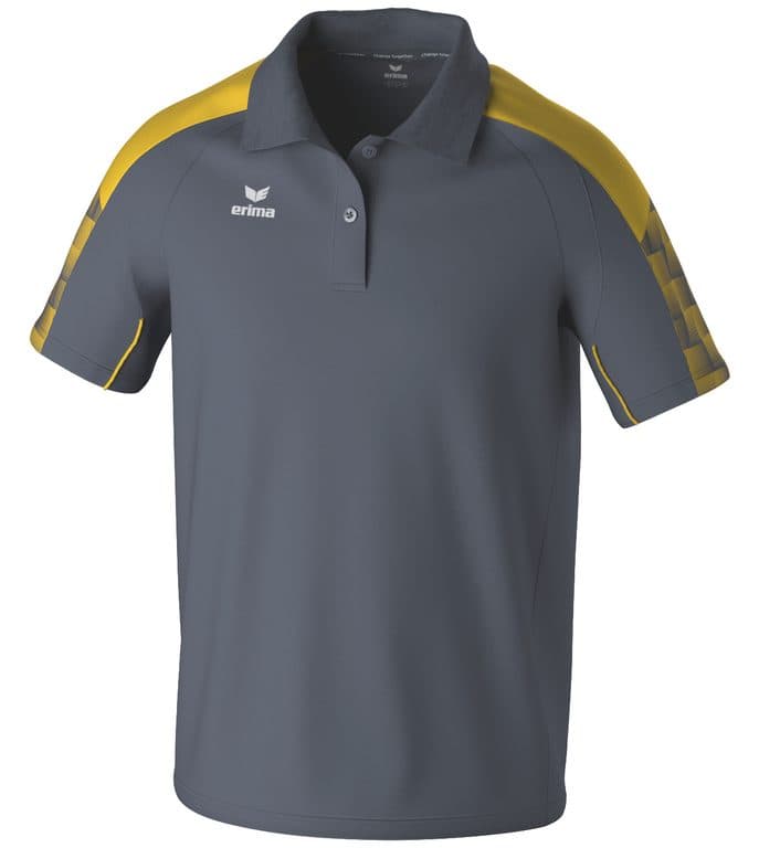 Polo EVO STAR coloris Gris ardoise / Jaune