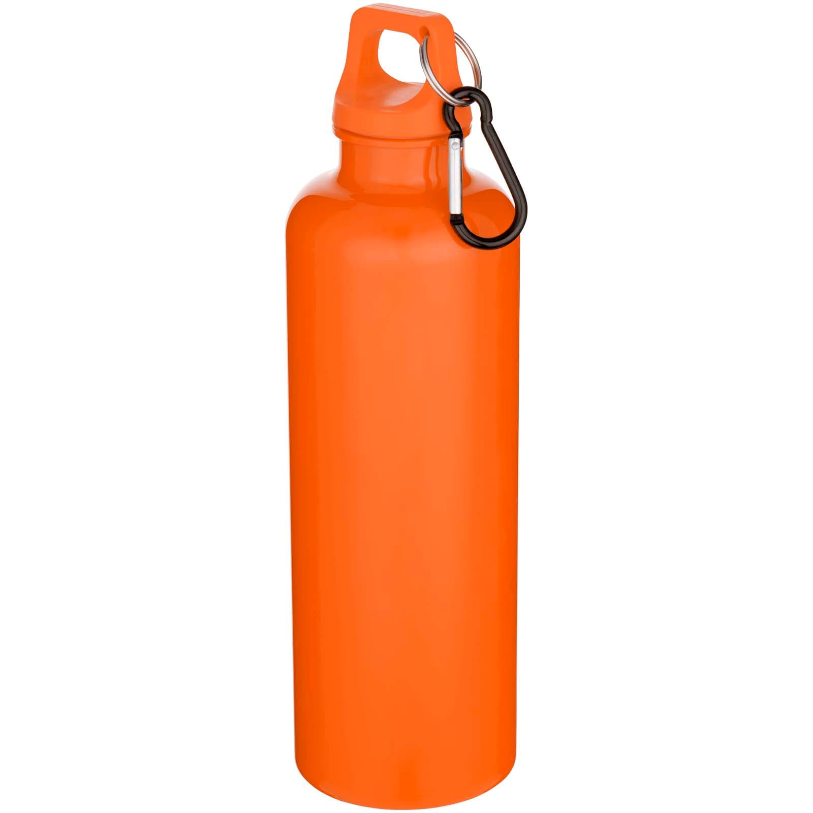 Bouteille d’eau Oregon de 750 ml en plastique recyclé uni certifié RCS avec mousqueton   coloris Orange