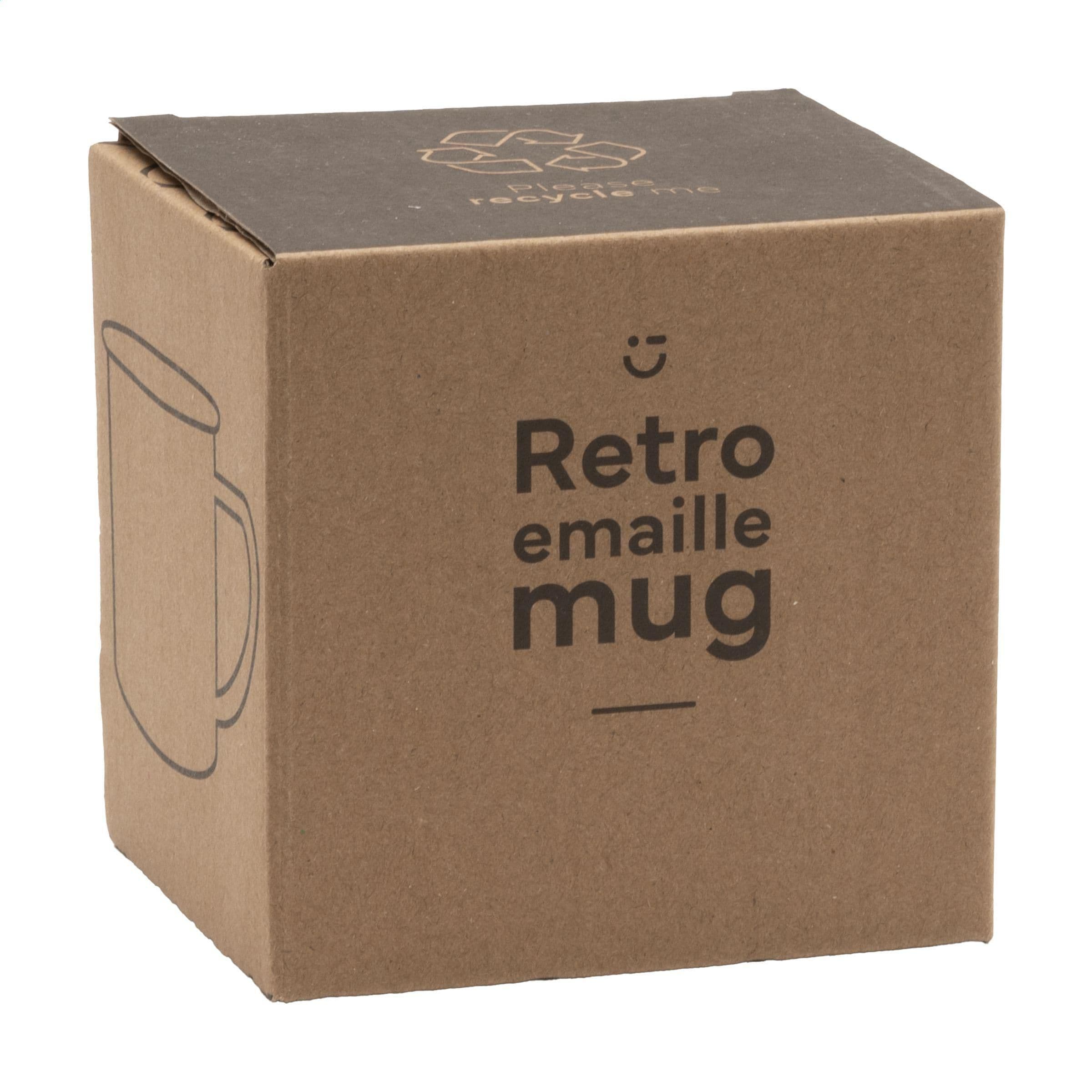 Mug Retro en émail 350 ml en situation