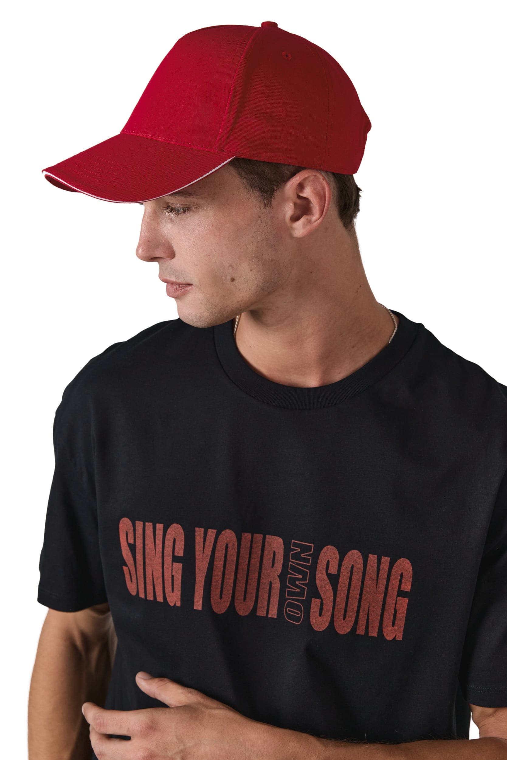 Casquette 5 panneaux avec sandwich - K-up Gold Label en situation