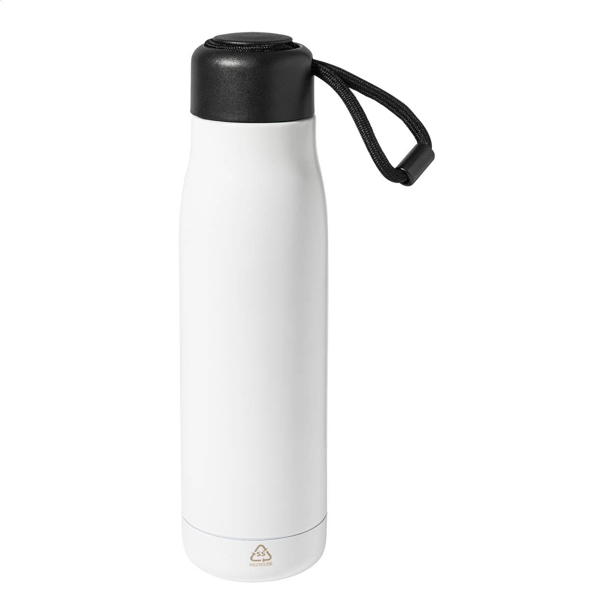 Bouteille isotherme en RSS coloris Blanc