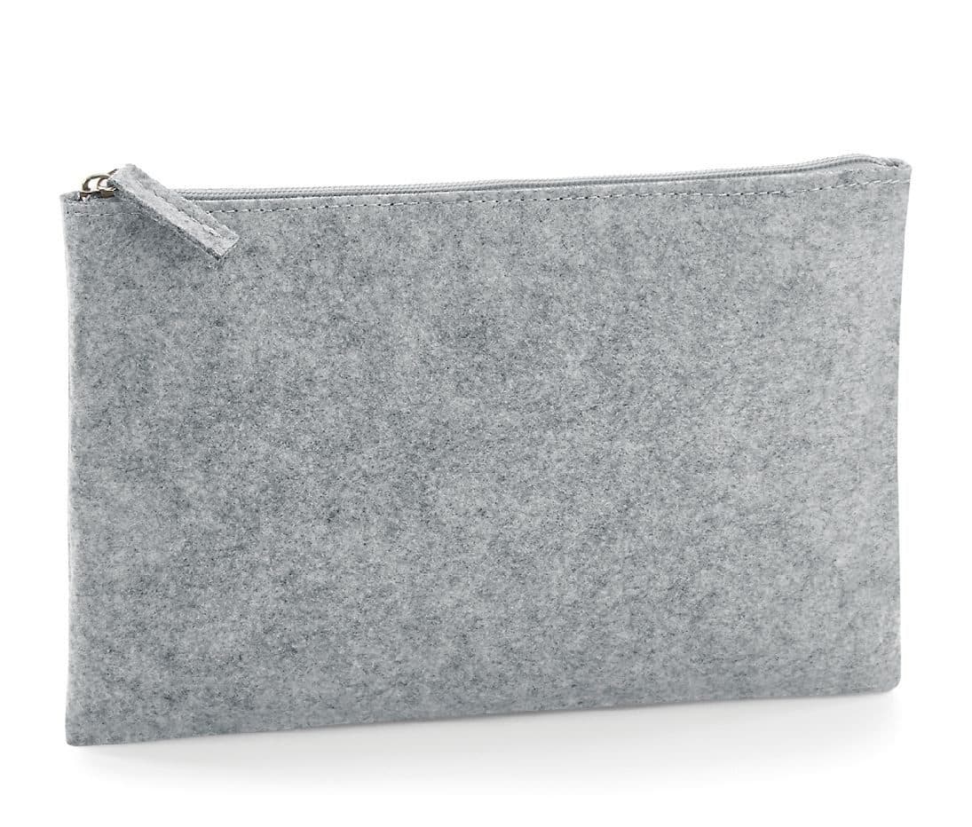 FELT ACCESSORY POUCH coloris Gris chiné