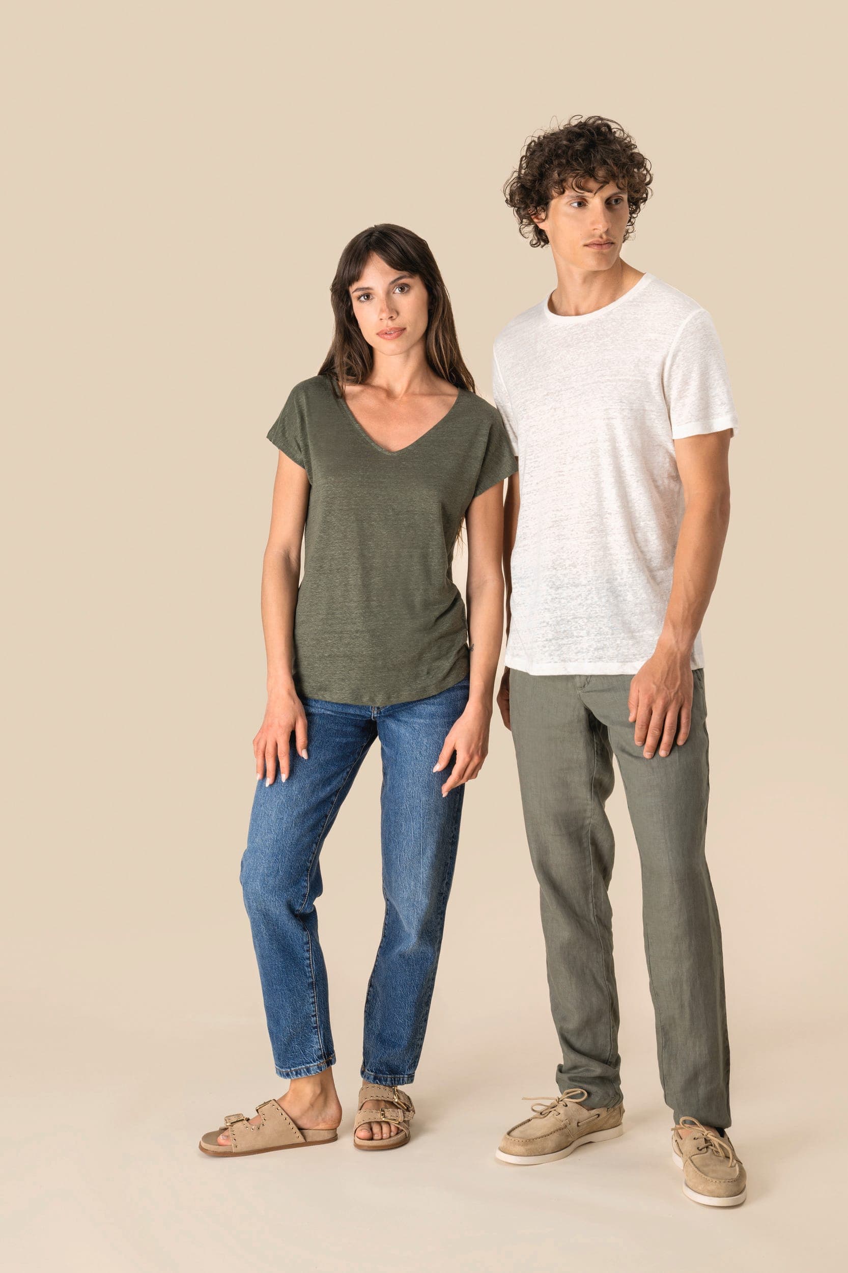 T-shirt en lin homme en situation