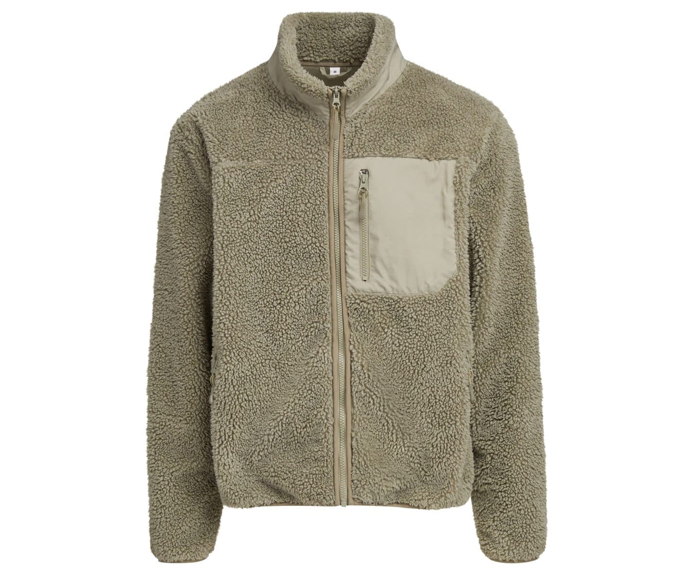 BONDED SHERPA JACKET coloris Olive pâle