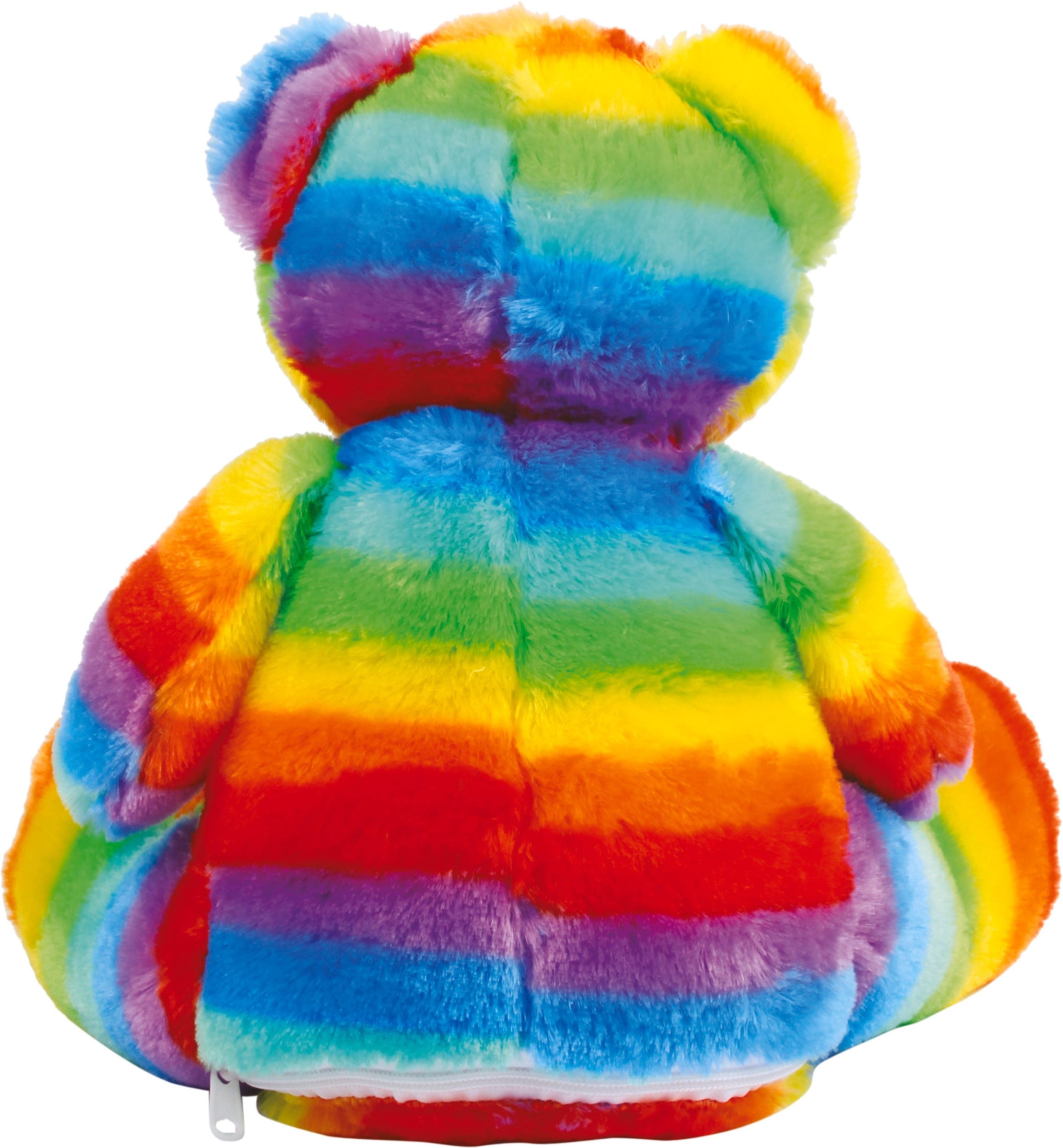 Peluche zippée Ours multicolore en situation