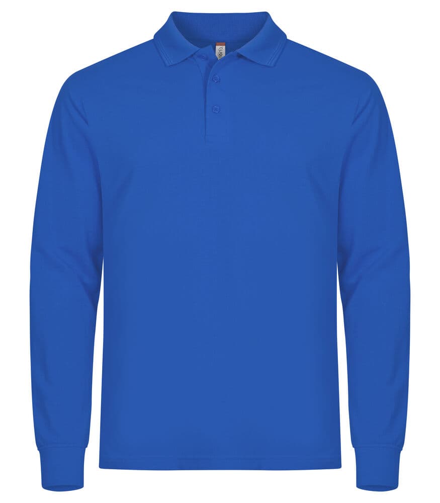 Clique Manhattan L/S Polo coloris Bleu roi