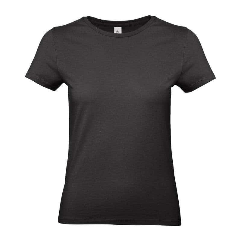 B&C #E190 /WOMEN T-SHIRT coloris Noir