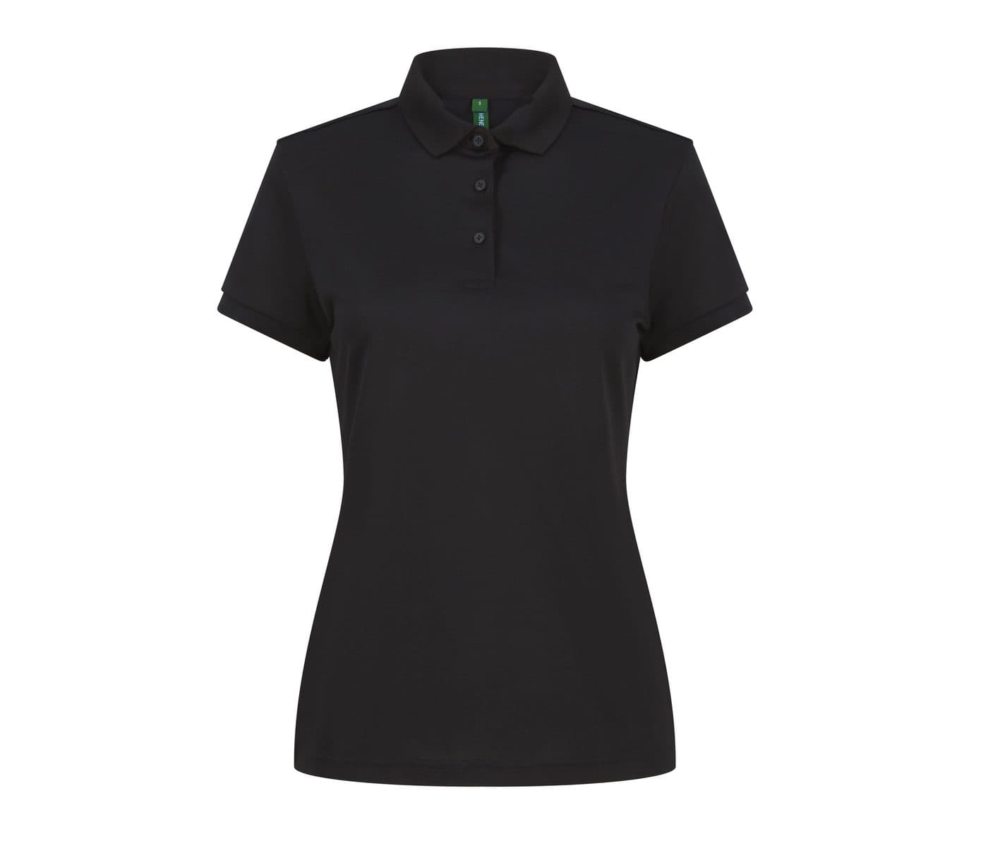 LADIES' RECYCLED POLYESTER POLO SHIRT coloris Noir