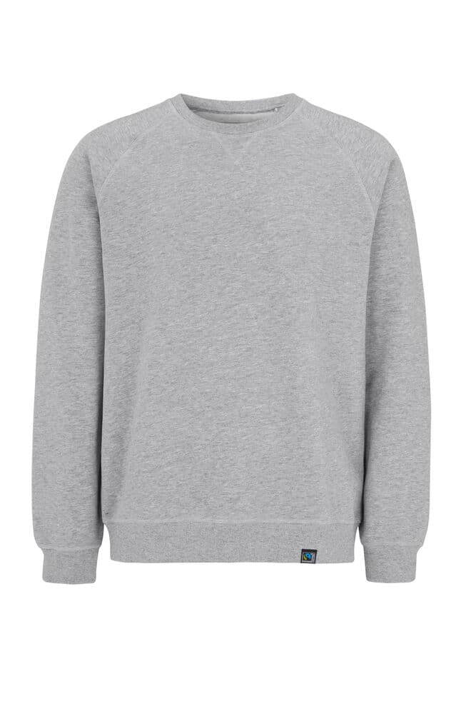 F. SWEAT COL ROND HOMME coloris Gris Mélange