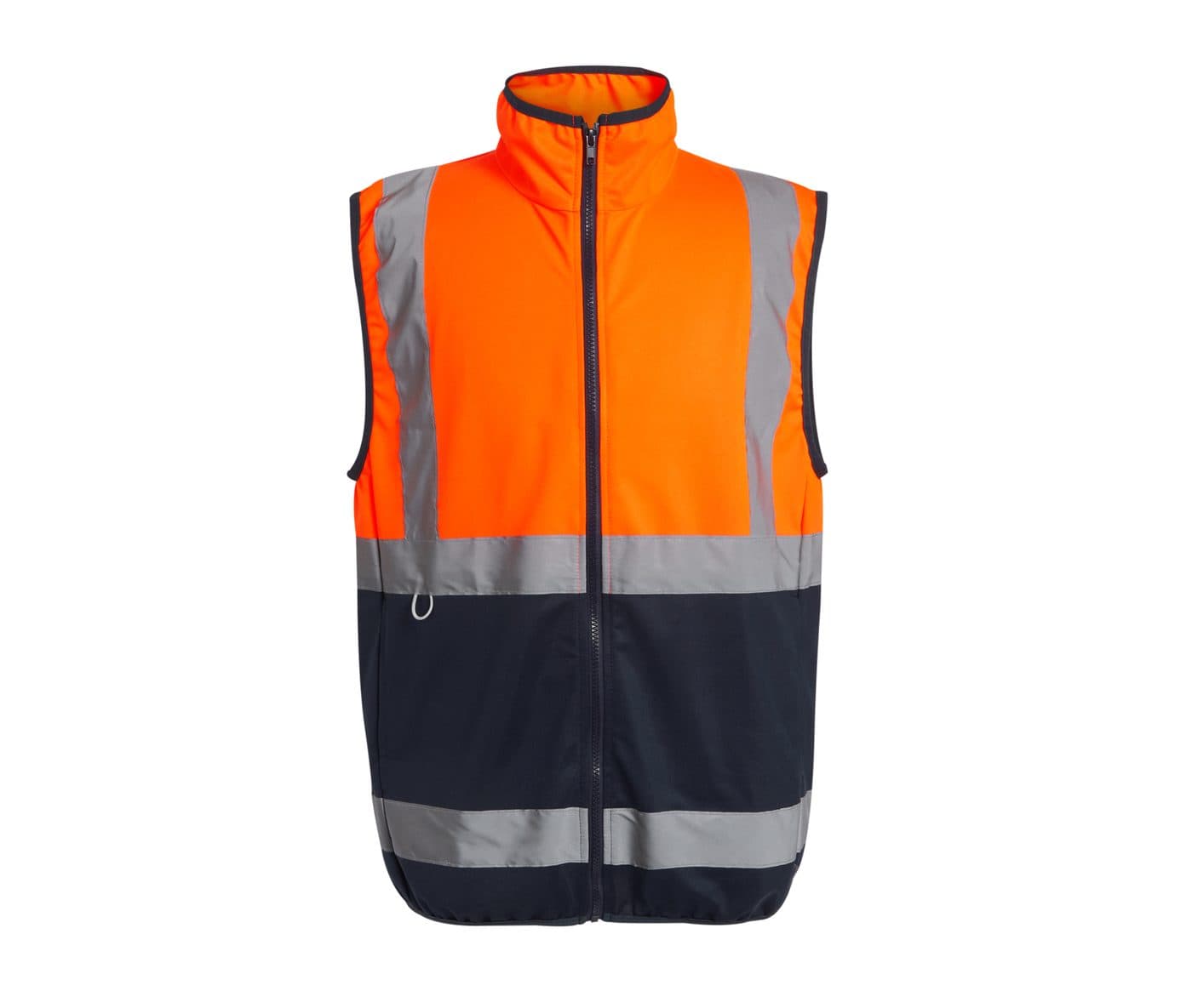 HI-VIS PRO FULL ZIP GILET coloris Orange / Marine
