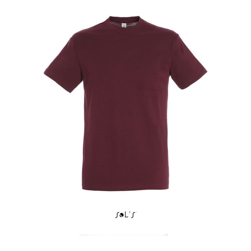 SOL'S REGENT UNISEX ROUND COLLAR T-SHIRT coloris Bordeaux