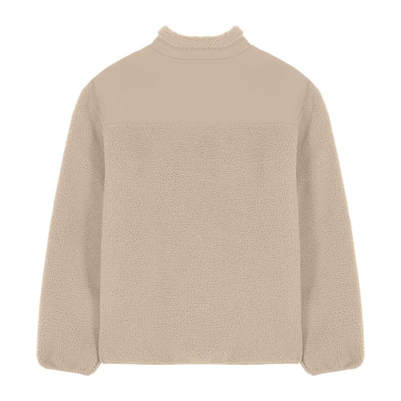 Brooker unisex relaxed fit sherpa jacket coloris Gris poussière désert