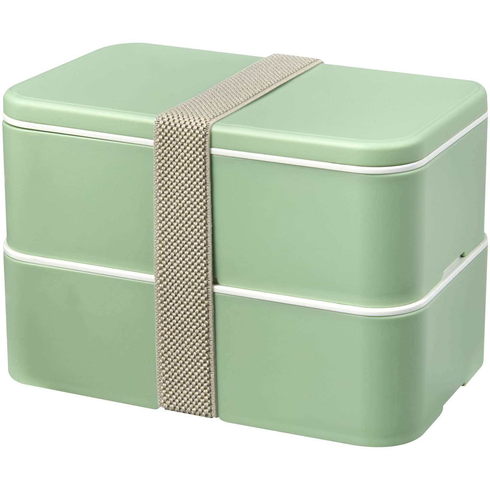 Boite repas 700+700 ml MIYO Renew à deux blocs coloris Vert d'eau