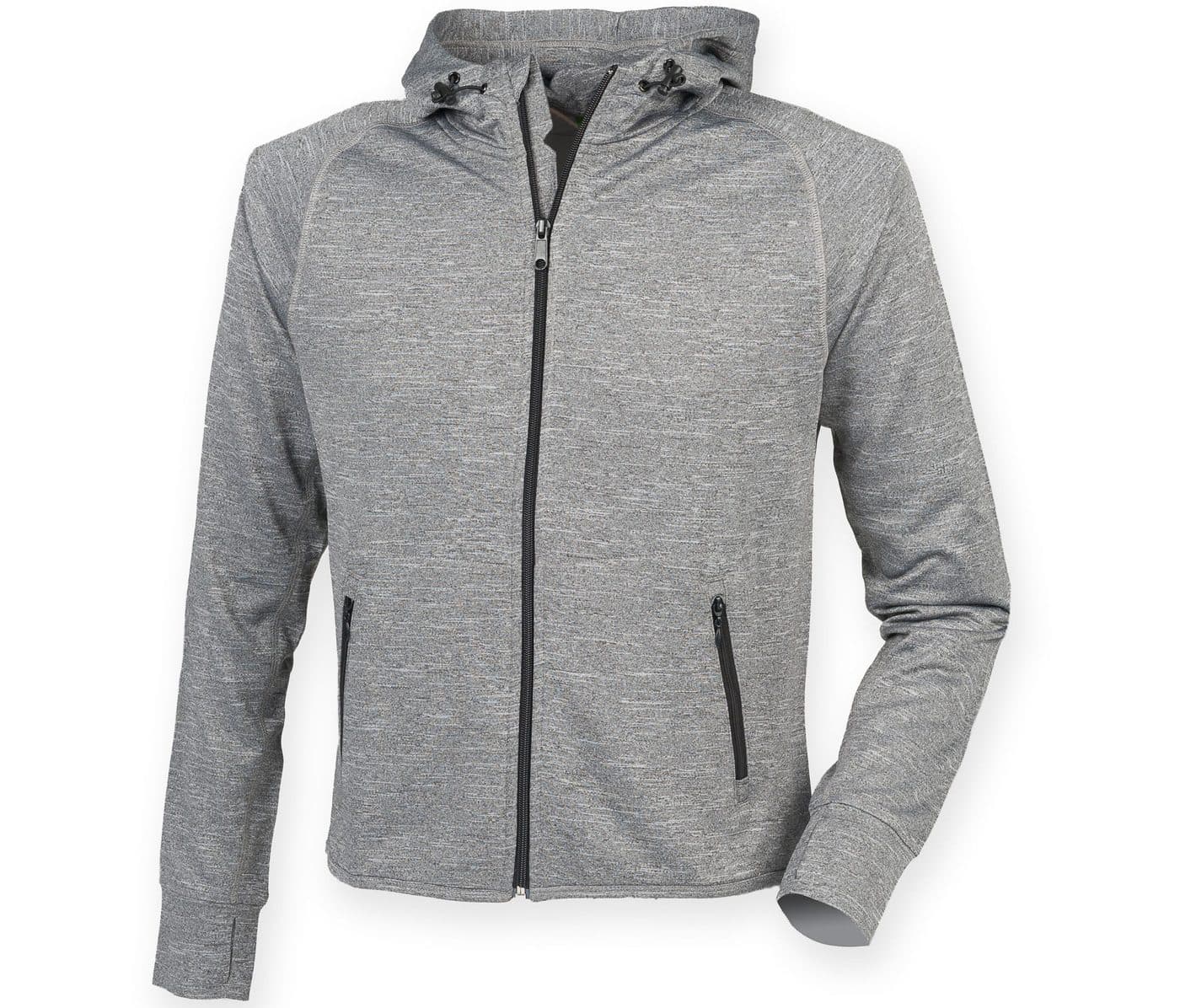 MEN'S RUNNING HOODIE coloris Gris chiné