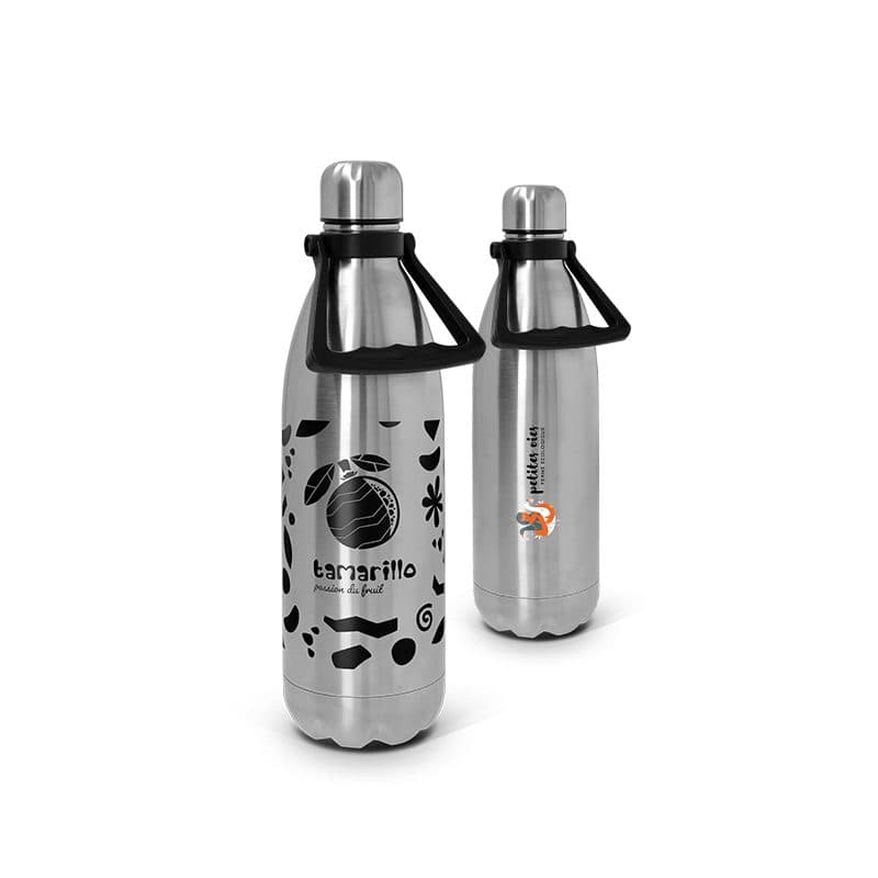 BOUTEILLE GOURDE 1 L ISOTHERME DOUBLE-PAROI INOX en situation