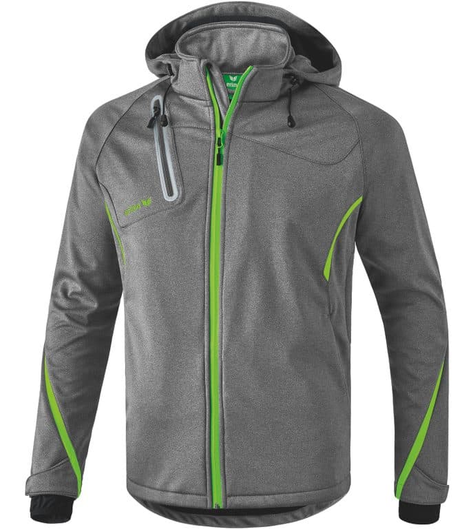 Fonction veste Softshell coloris Gris chiné / Vert gecko