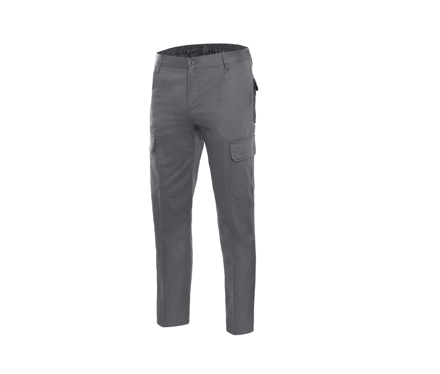 PANTALON 100% COTON MULTIPOCHES coloris Gris