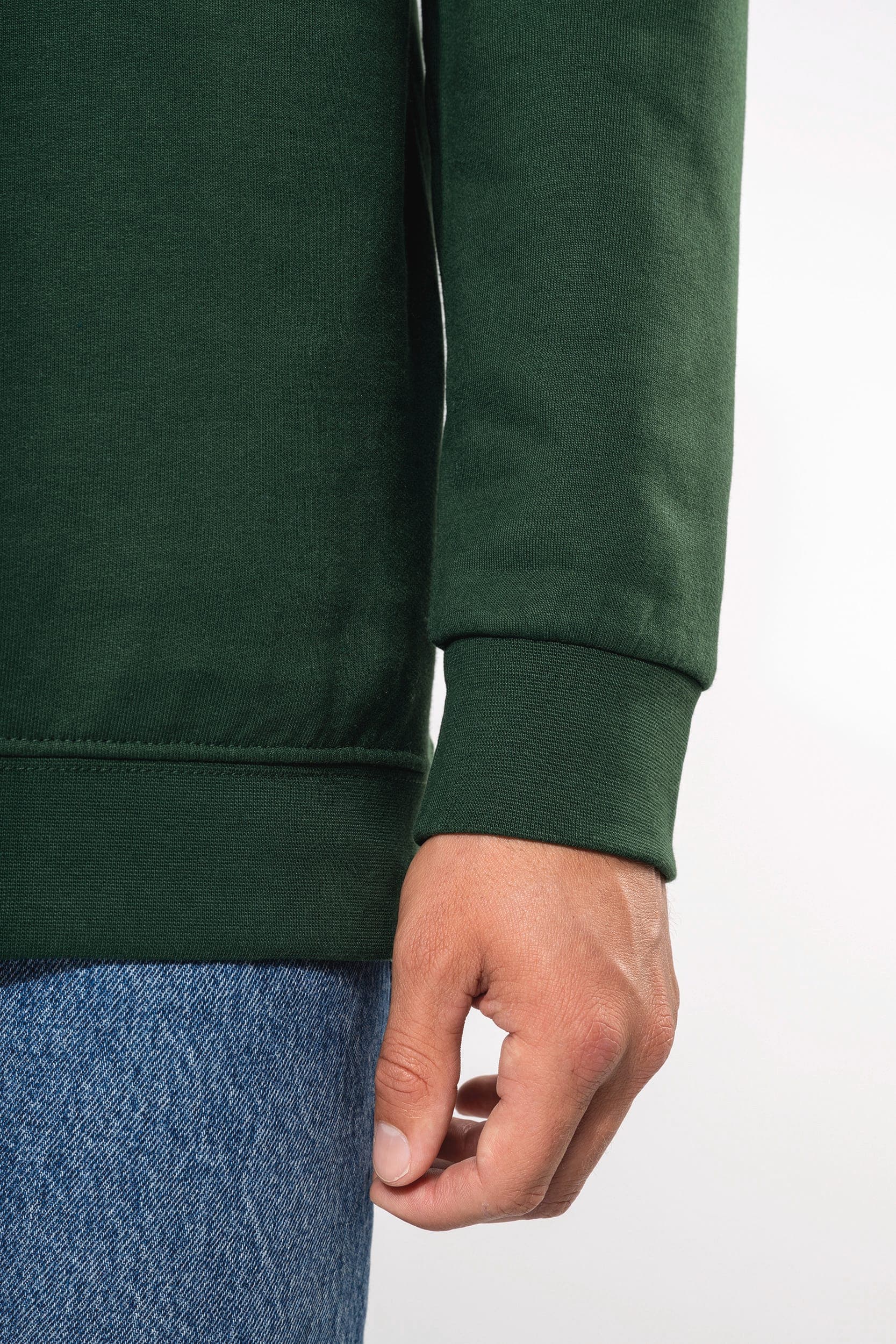 Sweat-shirt col zippé homme en situation