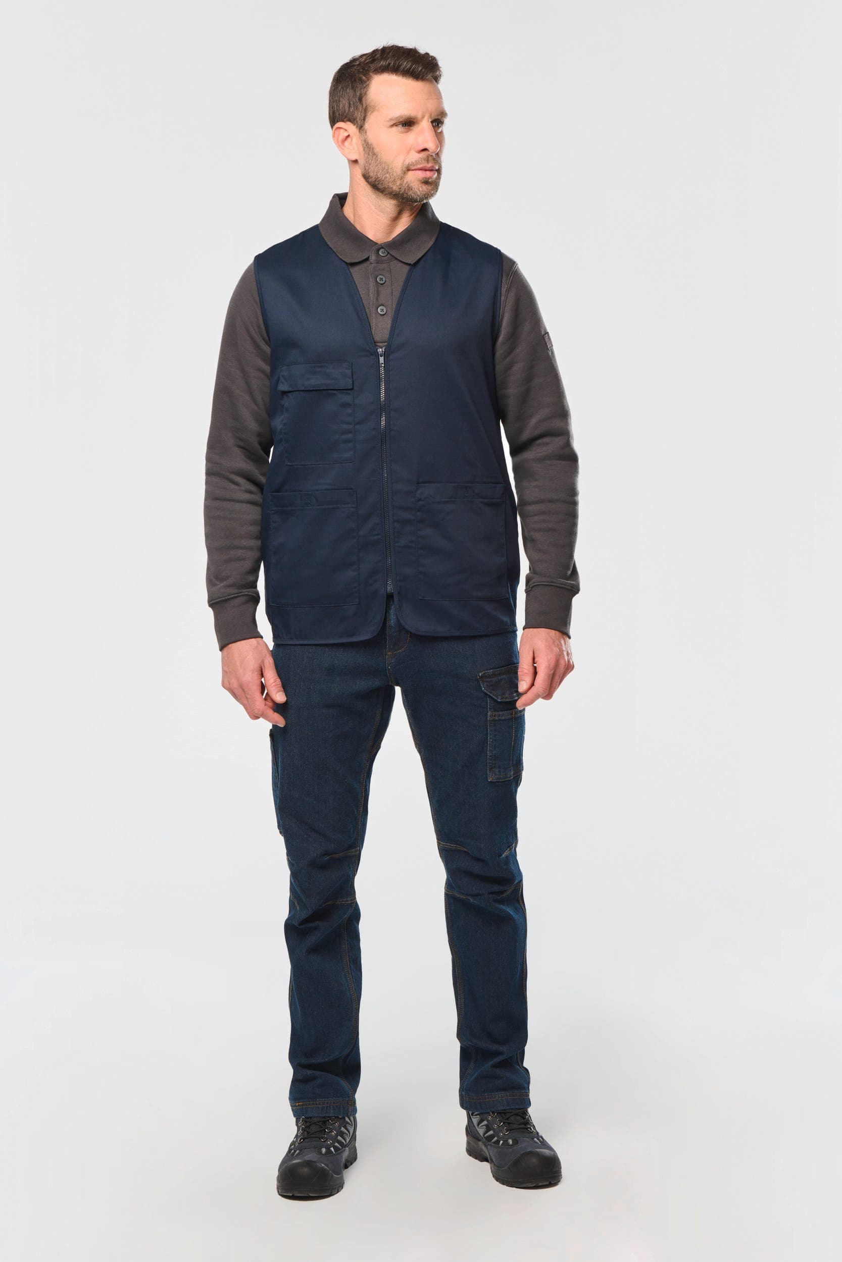 Gilet polycoton multipoches unisexe en situation