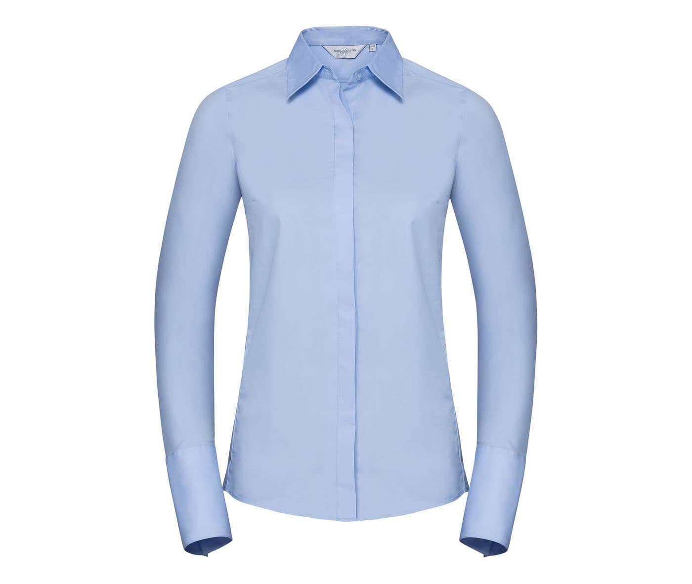 LADIES' LONG SLEEVE FITTED ULTIMATE STRETCH SHIRT coloris Bleu ciel vif