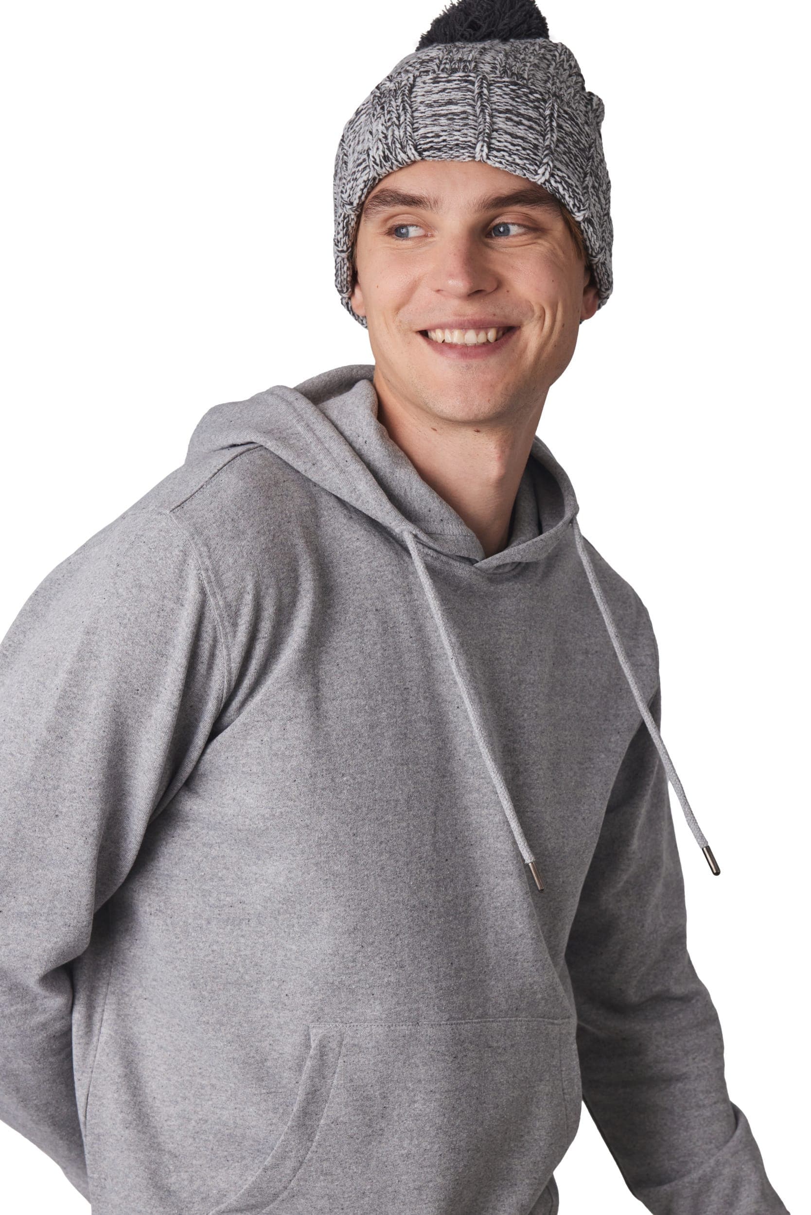 Bonnet à pompon avec revers