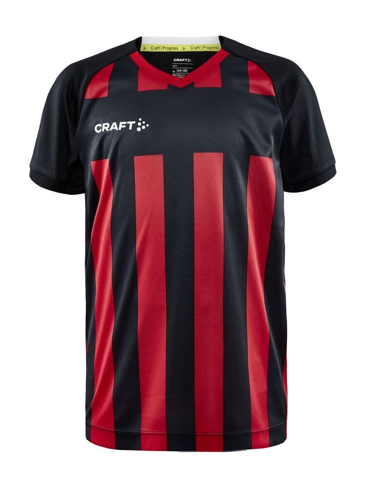 Craft Progress 2.0 stripe jersey jr coloris Noir / Rouge