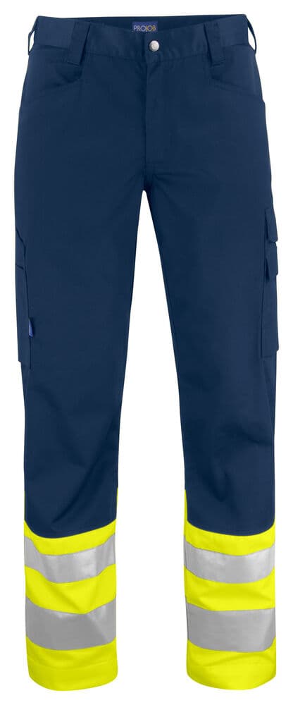 6533 PANTALON DE SIGNALISATION EN ISO 20471 CLASSE 1 coloris Jaune / Marine