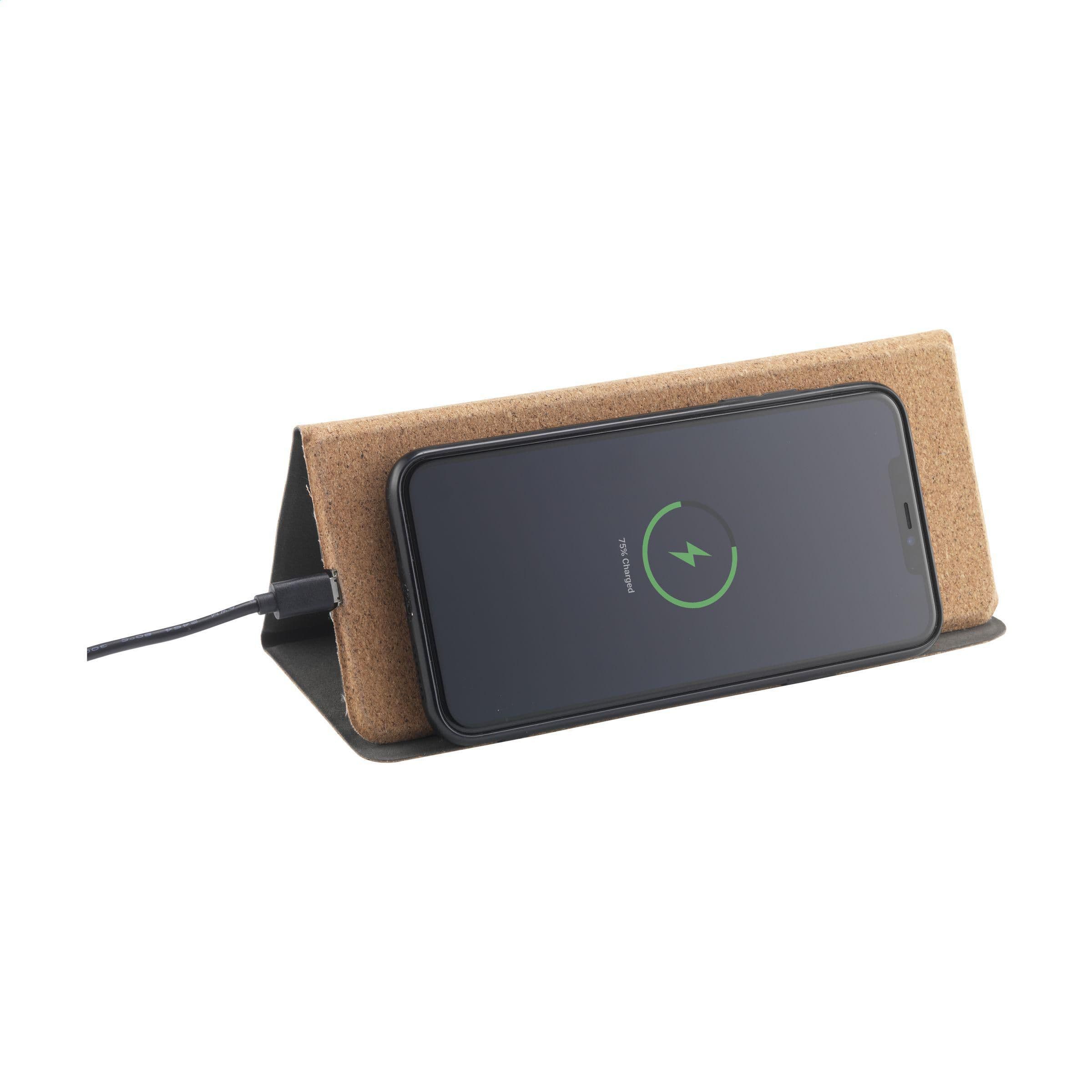 Tapis de souris Cork avec recharge sans fil en situation