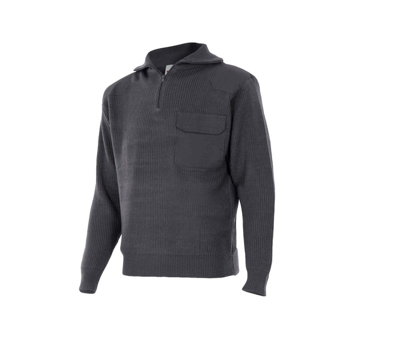 PULL ÉPAIS COL MONTANT coloris Gris