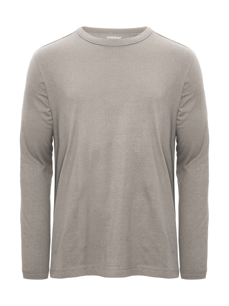 T-shirt Manches Longues Relaxed (GOTS) coloris Sable foncé