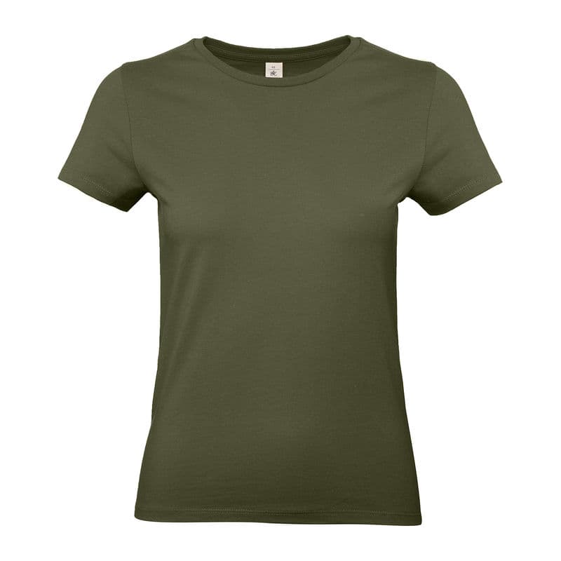 B&C #E190 /WOMEN T-SHIRT coloris Kaki urbain