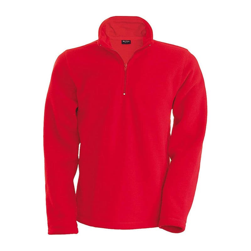 ENZO - ZIP NECK MICROFLEECE JACKET coloris Rouge