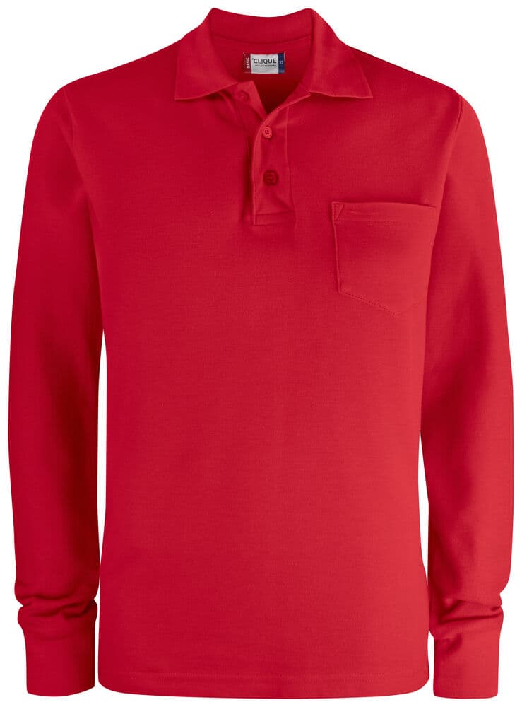 Clique Basic Polo L/S Pocket