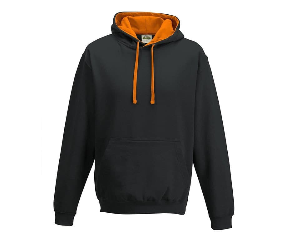 VARSITY HOODIE coloris Noir jais / Orange crush