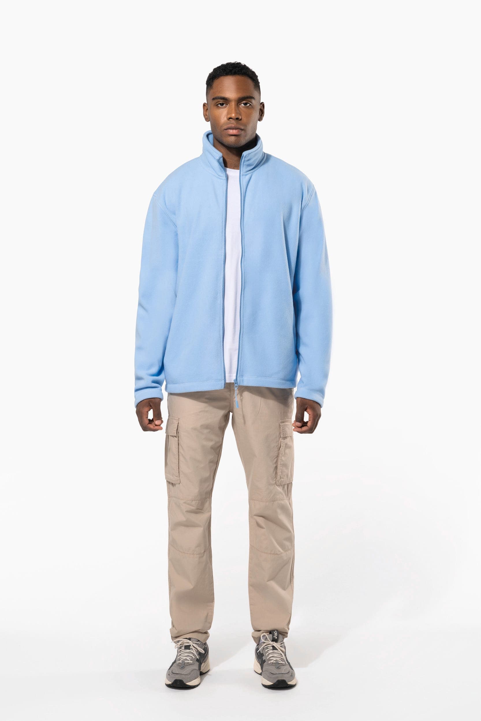 Veste micropolaire zippée homme en situation